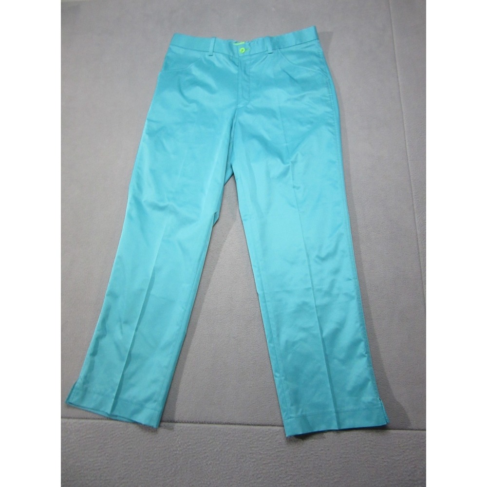Betenly Pants Mens 34 Blue Teal Stripe Lining Dress Modern Fit Reno-2 Straight